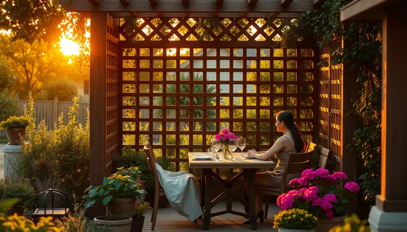 Claustra en bois : l'atout charme pour votre jardin intime
